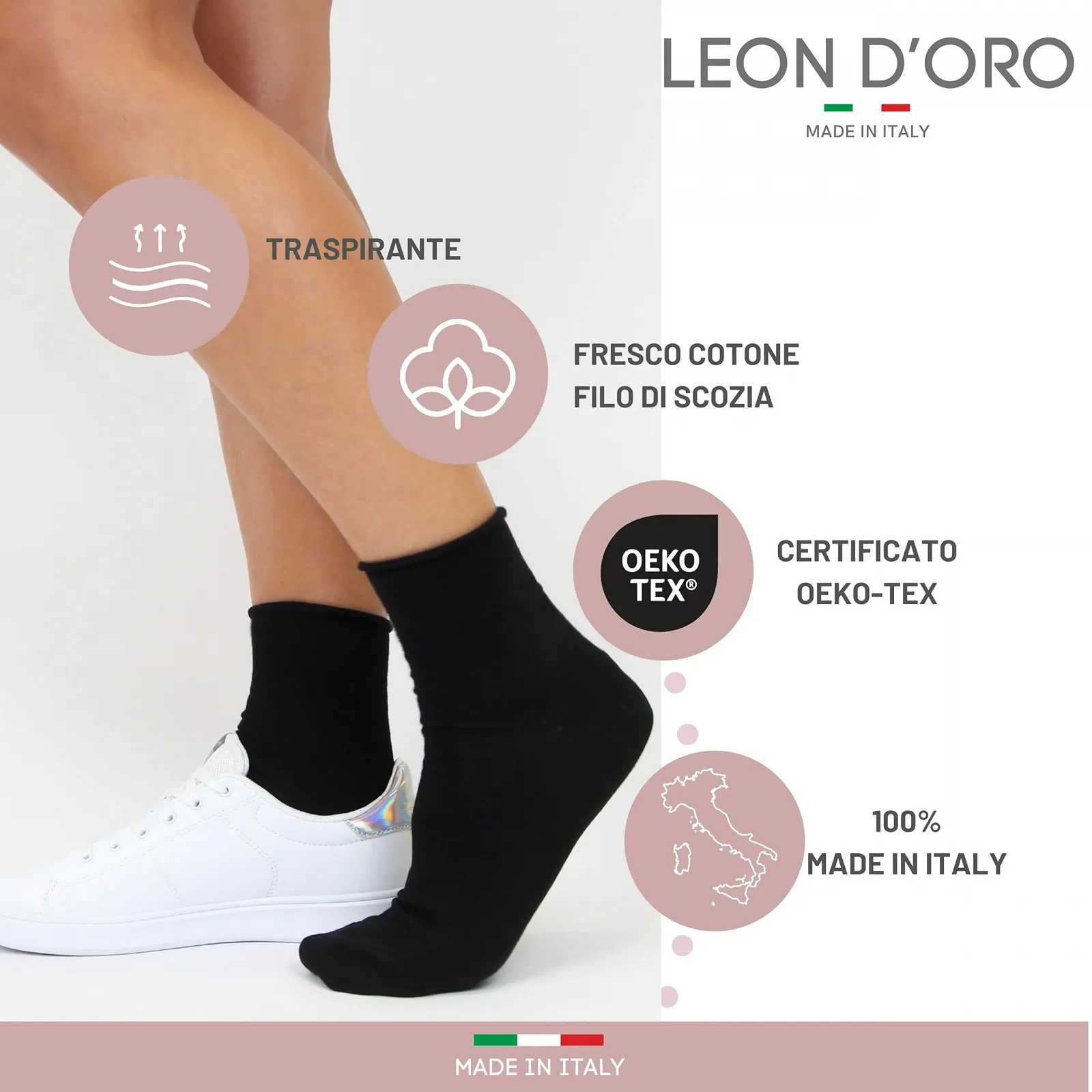 Женские носки LEON D'ORO Хлопковые Без резинки 6 пар Носки Модные узорные носки Женские короткие носки, фото №5