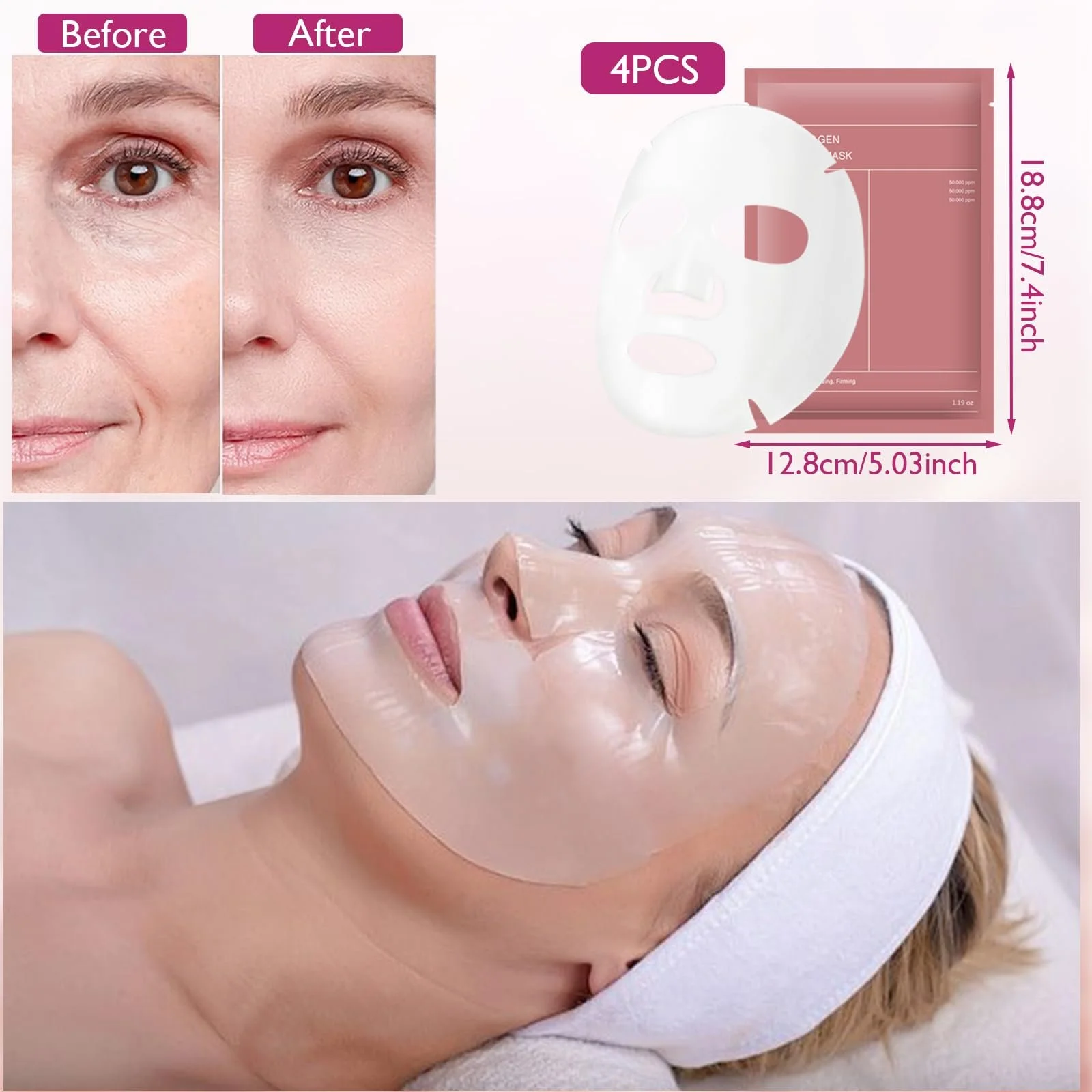 Маска Organic Collagen, 4 шт, фото №3