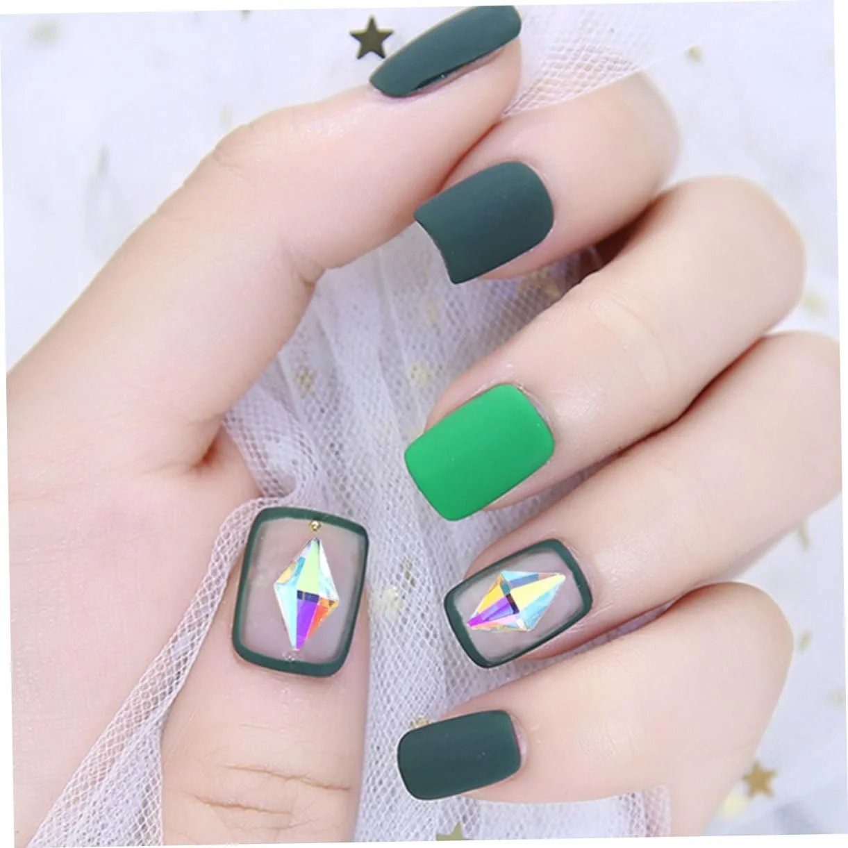 Украшение Стразы FRCOLOR 300 штук Декоративные стразы Кристаллы для ногтей Блестящие кристаллы для ногтей Бриллиантовые драгоценные камни Блестки для украшения ногтей, фото №8