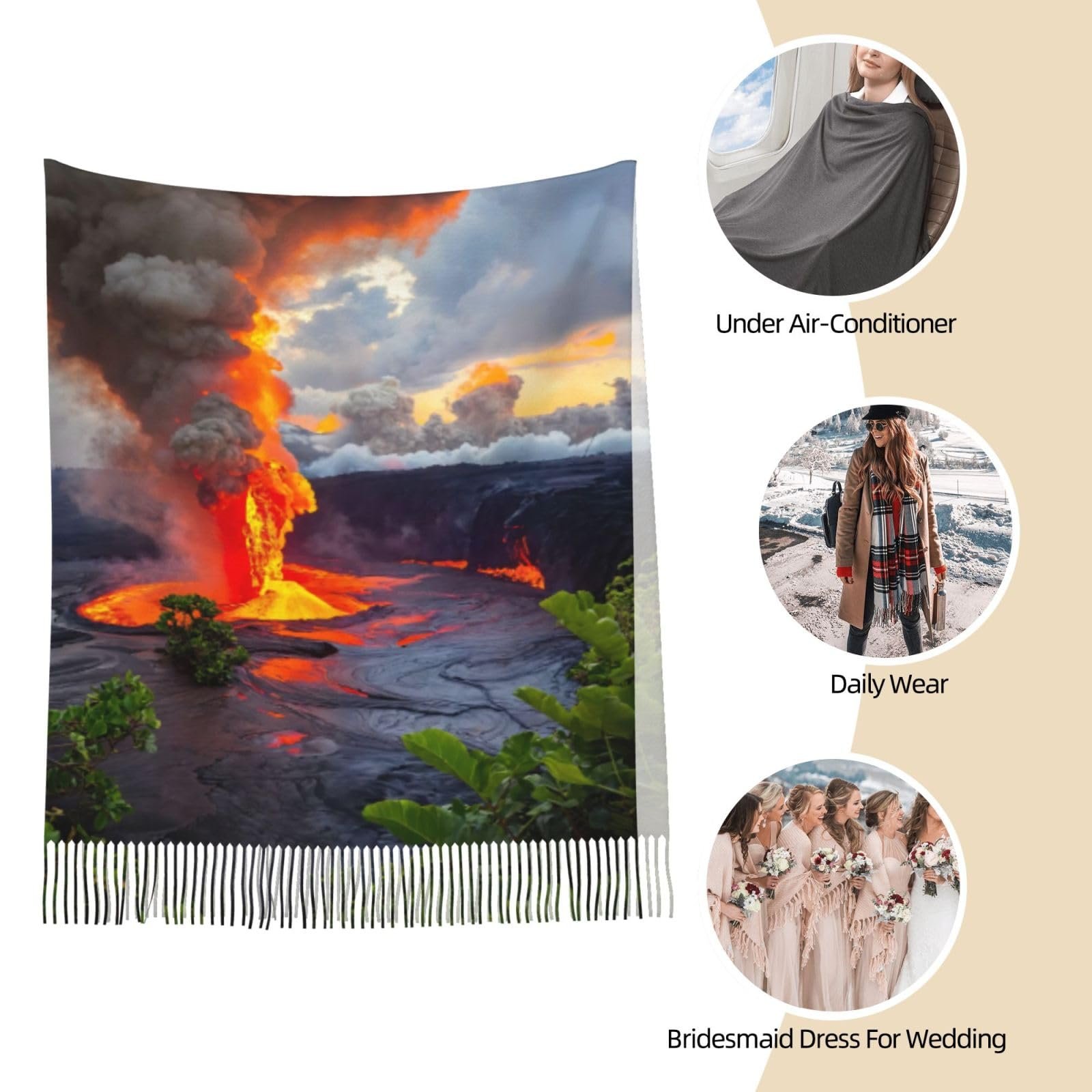 Пашміна LNNIUK Kilauea Шарф для жінок Зимовий, фото №7