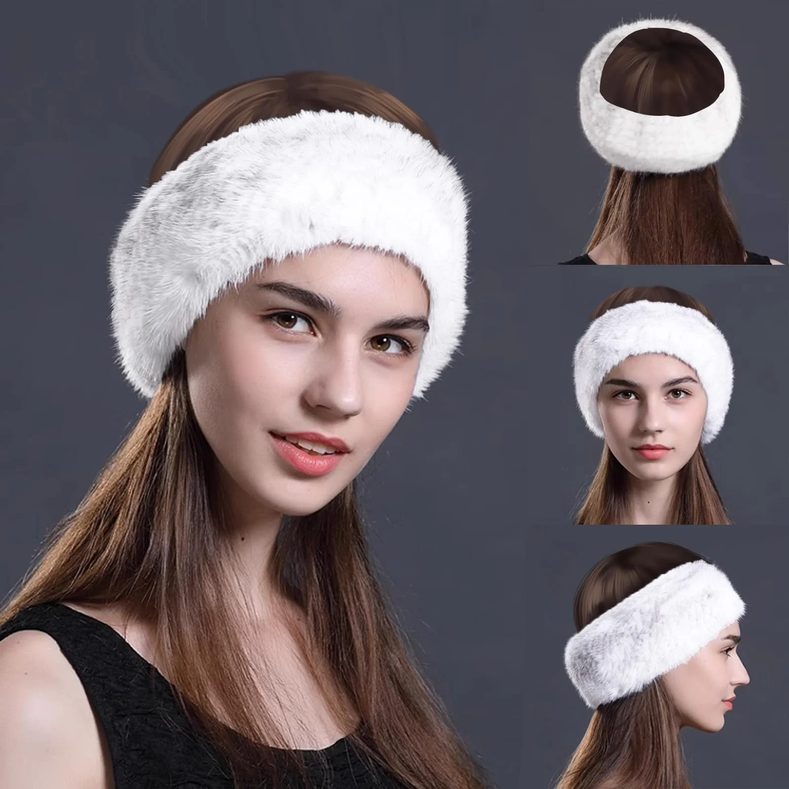 Хутряна пов'язка на голову для жінок, фото №4 Хутряна пов'язка на голову для жінок, фото №4