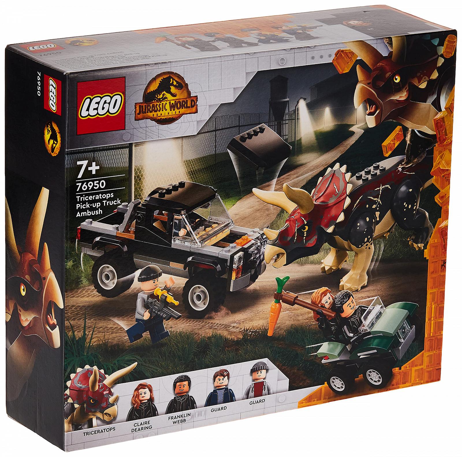 Конструктор LEGO 76950 Jurassic World Triceratops Attack Pick-up Truck Ambush 210 деталей, фото №1
