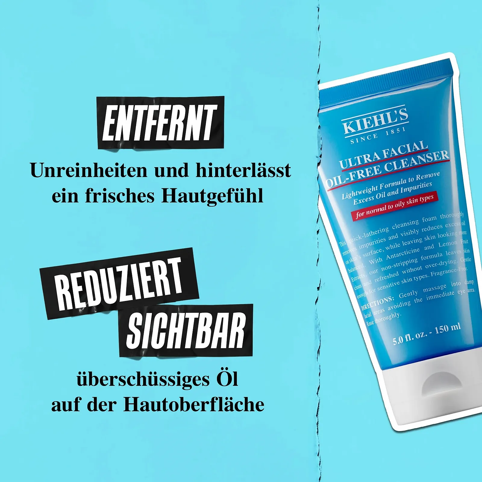Очищувальний засіб KIEHL'S Ultra Facial Oil-Free Cleanser 150мл, фото №3