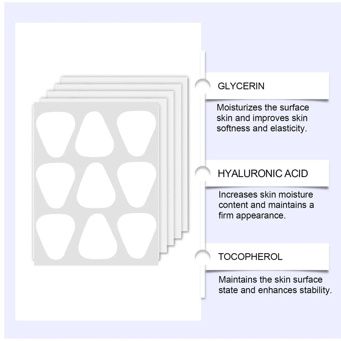 Тейп для обличчя YAFLUG для ліфтингу обличчя, анти-зморшкові накладки, 288 шт, фото №2
