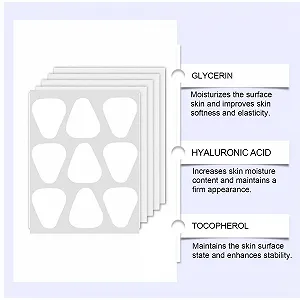 Тейп для обличчя YAFLUG для ліфтингу обличчя, анти-зморшкові накладки, 288 шт synthetic.ua - Фото 1