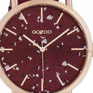 Женские часы Oozoo Terrazzo Design C10412, кожаный ремешок, 40 мм, винно-красный, розовое золото, винно-красный ремешок цена на synthetic.ua - Фото 1 Женские часы Oozoo Terrazzo Design C10412, кожаный ремешок, 40 мм, винно-красный, розовое золото, винно-красный ремешок synthetic.ua - Фото 1
