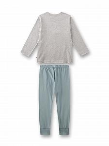 Піжама Sanetta для хлопчиків Довга Сіра Динозавр synthetic.ua - Фото 1