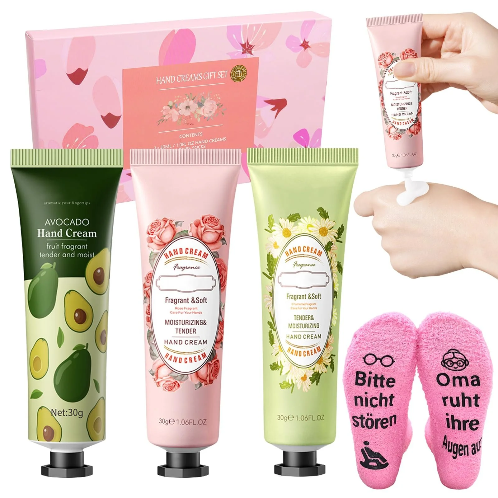 Набір Кремів для Рук i Шкарпетки з Написом "Bitte Nicht Stören", фото №1 Набір Кремів для Рук i Шкарпетки з Написом "Bitte Nicht Stören", фото №1