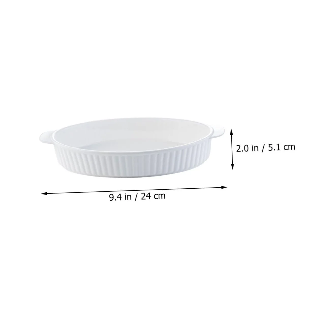 Форма для запекания INOOMP Керамическая Овальная с двумя ручками, фото №2