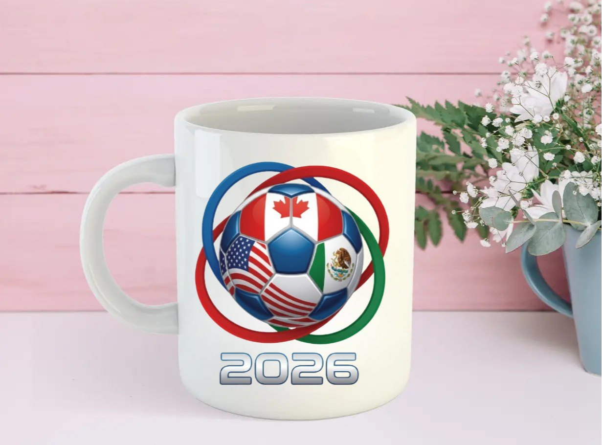 Кружка з принтом чемпіонату світу з футболу, керамічна, 330 мл, фото №1