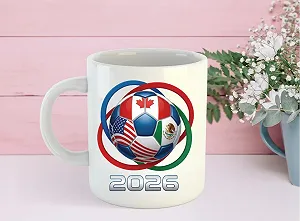 Кружка с принтом чемпионата мира по футболу, керамическая, 330 мл - Фото 1