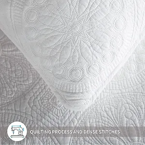 Покривало Бавовняне Qucover Біле, 250 x 270 см synthetic.ua - Фото 1