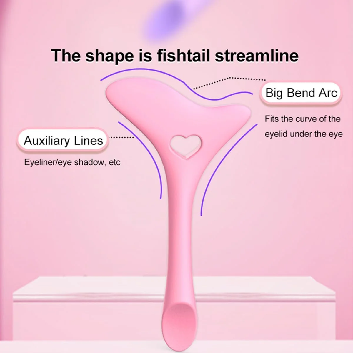 Трафареты для подводки BSNRDX Силиконовый инструмент для начинающих 3 штуки, фото №4