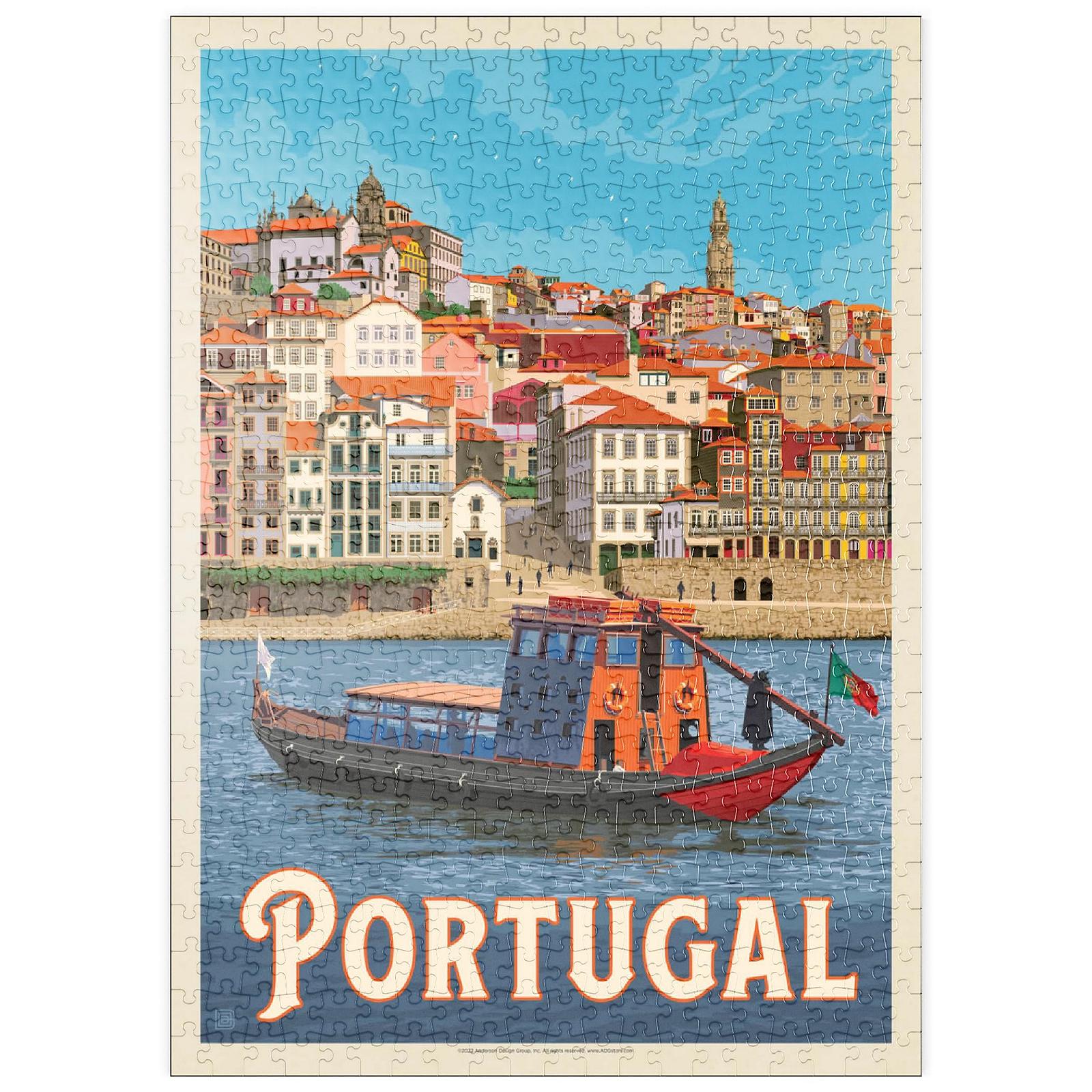 Пазл MyPuzzle Special Collection by Anderson Design Group Португалия: Район Порту, винтажный постер Премиум 500 элементов, фото №1