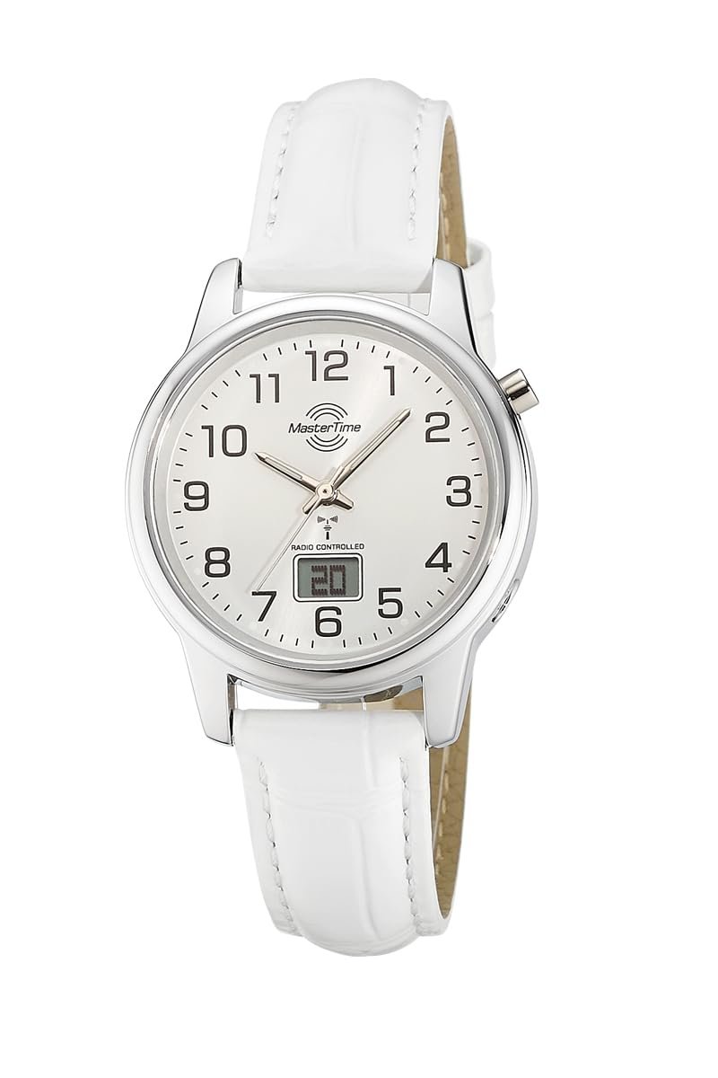 Женские часы Тип Master Time Кварцевый MTLA-10798-42L Аналоговый Цифровой Кожаный ремешок серебряный Элегантный, классический, фото №1