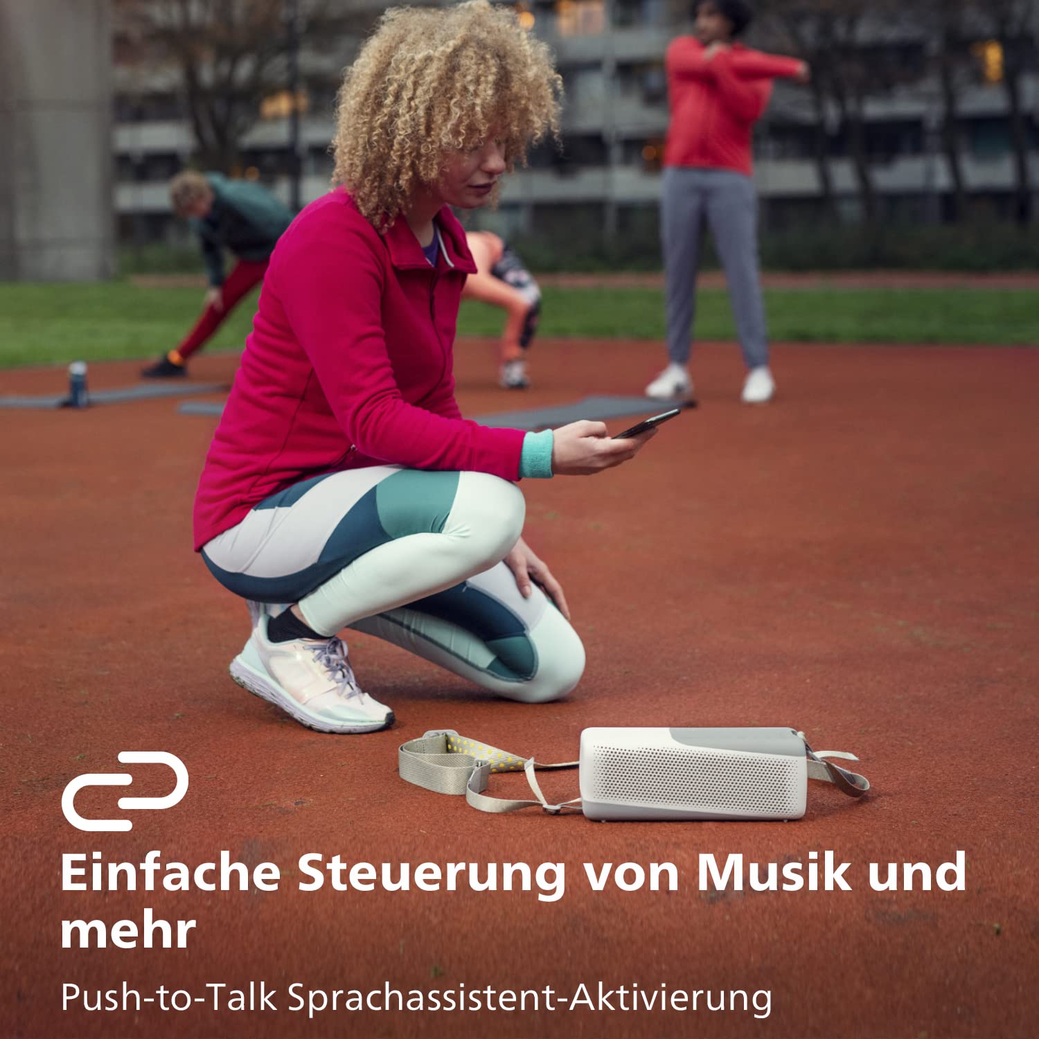 Портативна колонка Philips Audio TAS7807W Bluetooth Бездротовий Водозахищений з вбудованим мікрофоном для дзвінків та Power Bank, 24 години відтворення, Білий, Великий, фото №6