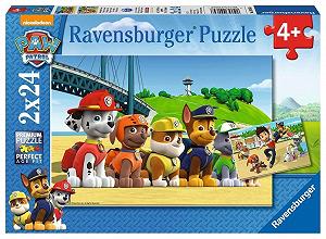 Детский пазл Ravensburger Paw Patrol 09064 Heroic Dogs 2 x 24 элемента от 4 лет - Фото 1