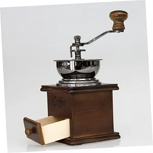 Ручная кофемолка Деревянная ручная кофемолка для мягкого измельчения кофейных зерен Винтажный дизайн synthetic.ua - Фото 1