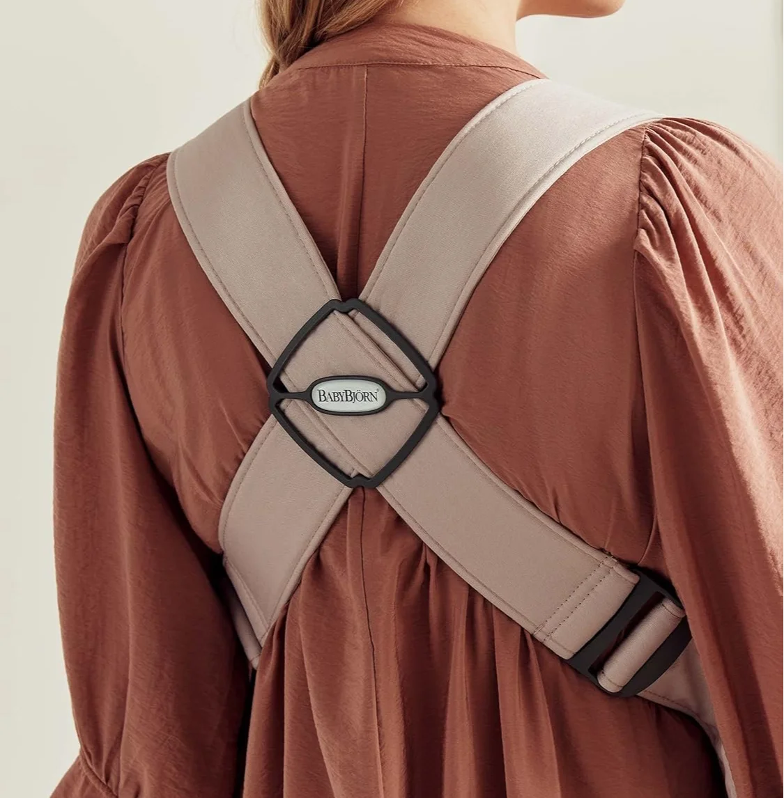 Рюкзак-переноска для новонароджених BabyBjörn Mini Світло-бежевий, фото №8
