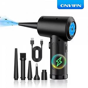Портативний турбовентилятор Onvian Wireless Air Duster 51000 RPM Black - Фото 1
