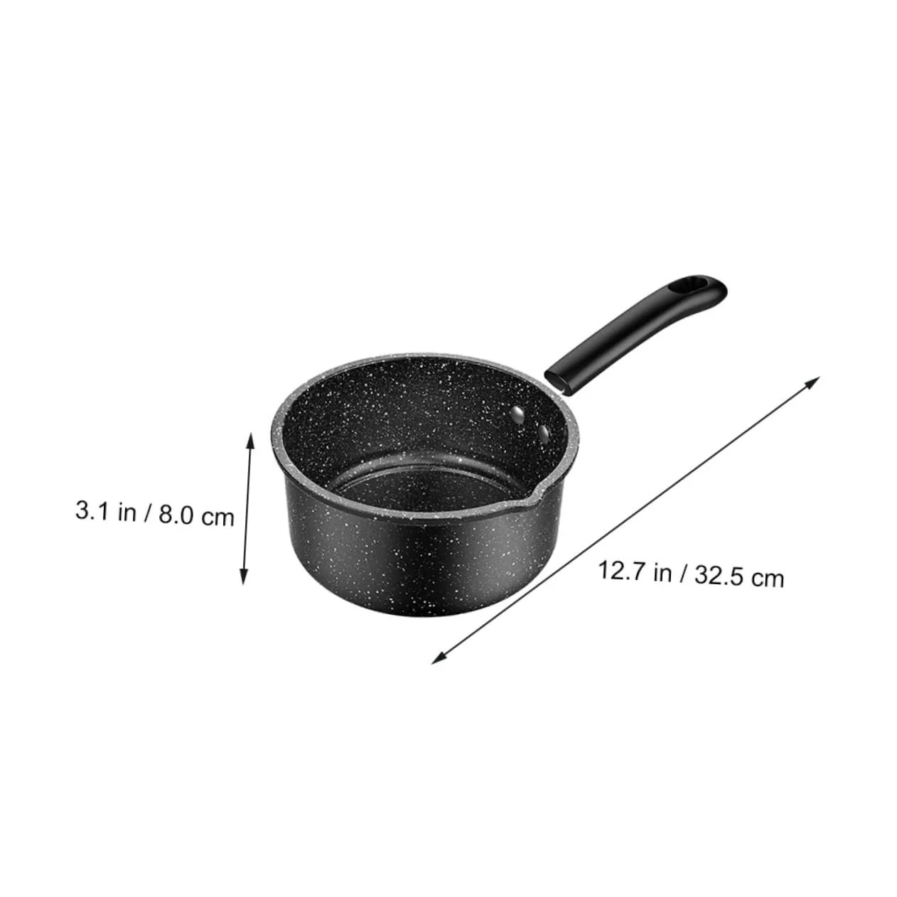 Ковш для молока IMIKEYA нержавеющий термостойкий с эргономичной ручкой, фото №3