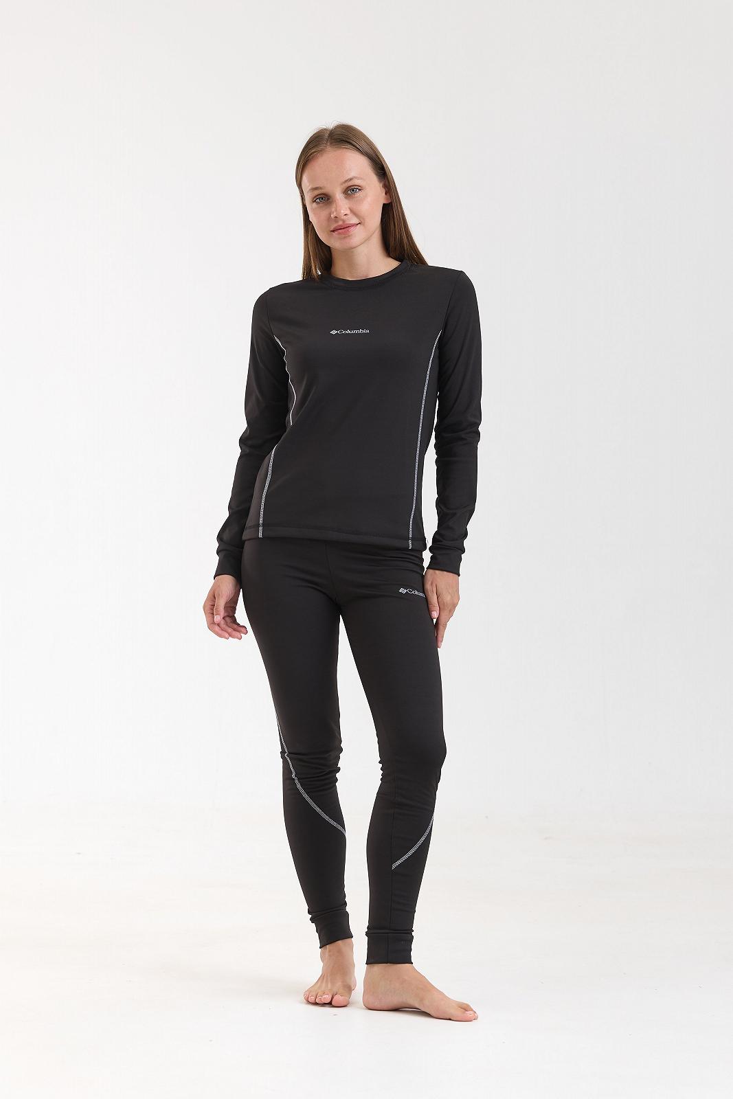 Термобілизна жіноча Columbia чорний комлпект зимовий на флісі Коламбія, фото №2