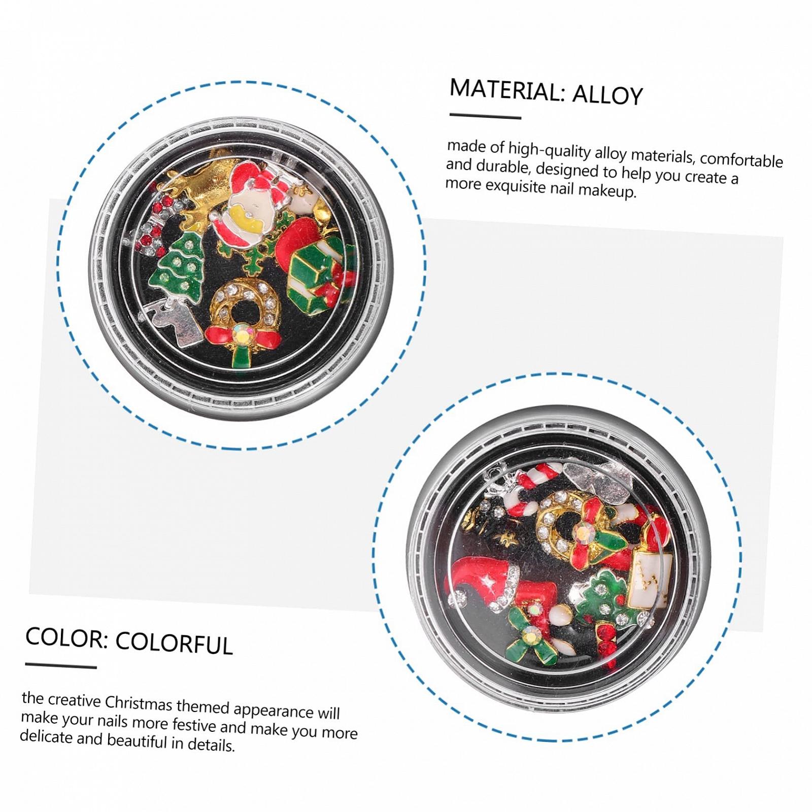 Украшения для ногтей ABOOFAN Набор F1 Рождественский сплав, фото №4