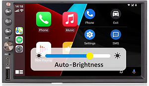 Автомагнитола YZKONG / 7" / Сенсорная / Apple CarPlay / Android Auto / Bluetooth / GPS / USB / 2DIN - Фото 1