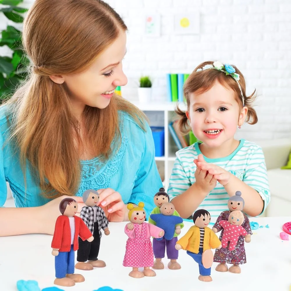 Ляльки для лялькового будиночка Сімейний набір 12 штук, фото №4 Ляльки для лялькового будиночка Сімейний набір 12 штук, фото №4