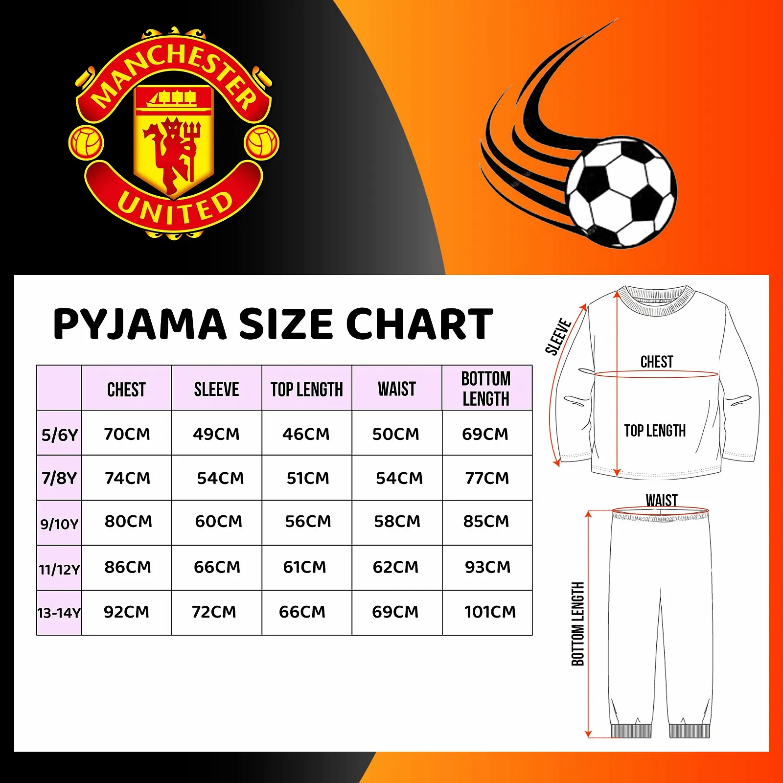 Піжама Manchester United FC Дитяча Персоналізована, фото №2