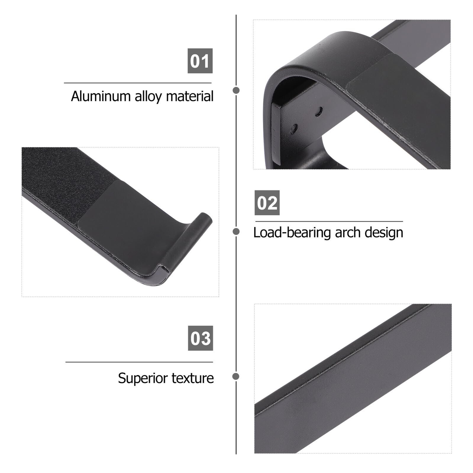 Подставка для ноутбука Алюминиевая с антискользящими силиконовыми накладками Эргономичный держатель для ноутбука для стола Теплоотводящая охлаждающая подставка для ноутбука для комфорта и защиты осанки, фото №8