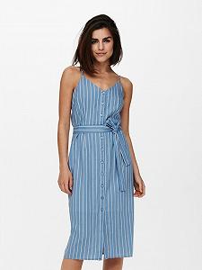 Сукня ONLARISA LONG STRIPE DRESS TLR 15229302 Allure - CLOUD DANCER ONLY Блакитний M - Фото 1