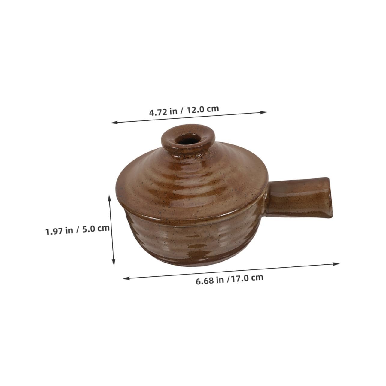 Пиалы для супа Ciieeo 2 шт. керамические с крышкой и боковой ручкой жаростойкие, фото №2