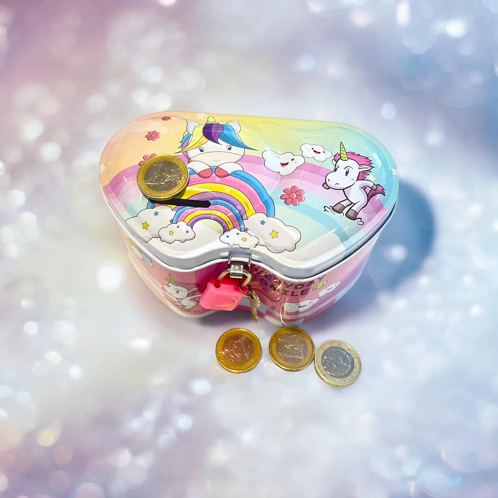 Скарбничка металева у формі цукерки з замком велика Карамель, фото №3