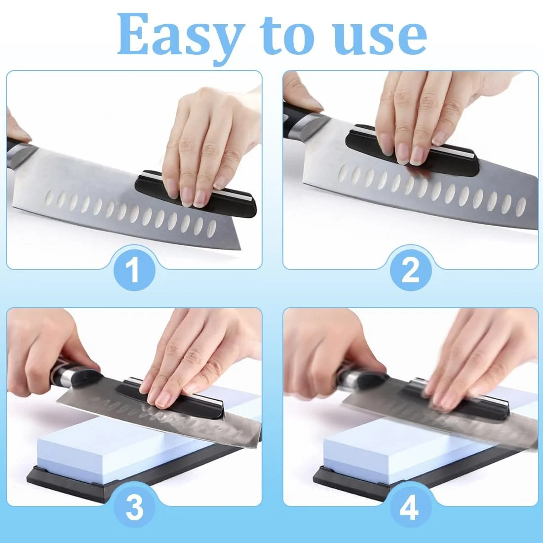 Набір тримачів кута заточування ножів 2 шт. ABS-пластик 100 мм Чорний, фото №6