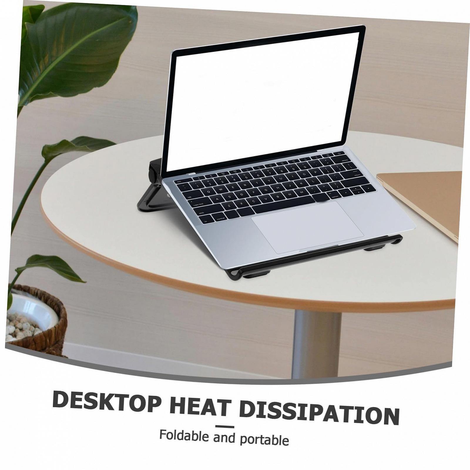 Підставка для ноутбука ABS з протиковзкими накладками, складана, портативна, для дому, сіра, фото №7