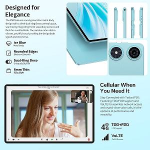 Планшет 11" TECLAST P50 6/128Gb 8 ядер Android 15 7000 mAh Блакитний  synthetic.ua - Фото 1