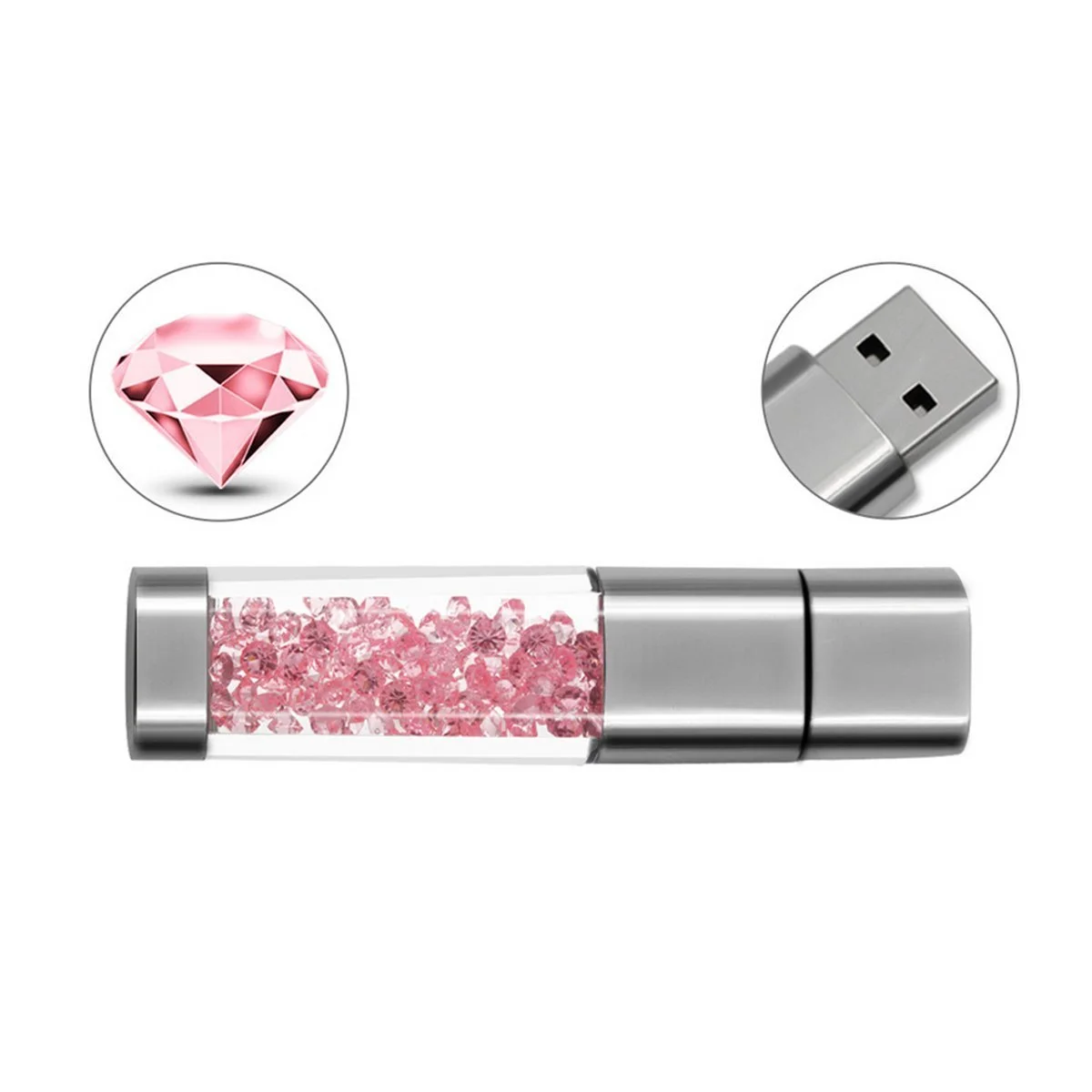 USB 3.0 Flash Drive Jewelry Crystal Rhinestone Waterproof Shockproof Transparent, фото №2 USB 3.0 Flash Drive Jewelry Crystal Rhinestone Waterproof Shockproof Transparent, фото №2