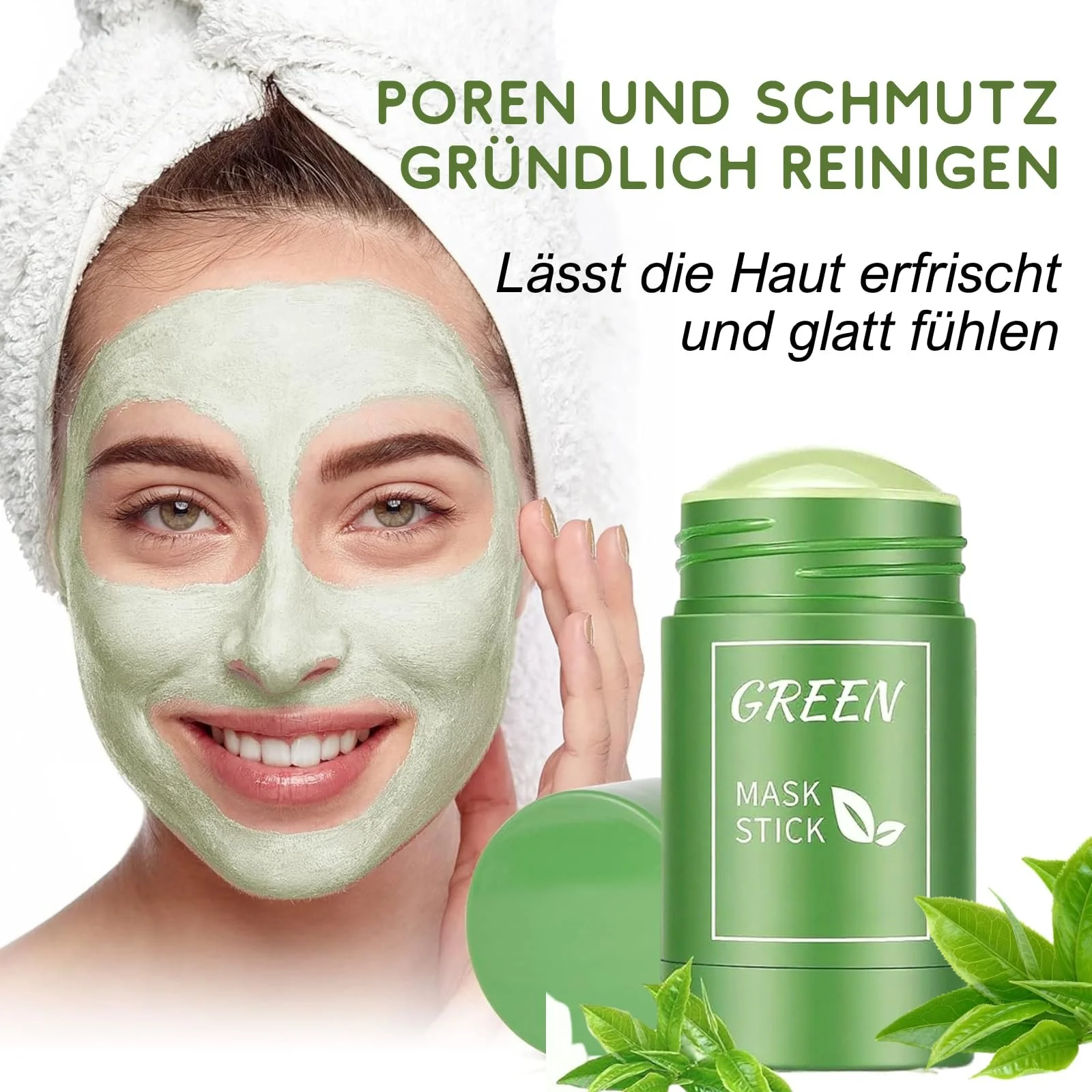 Маска-стик Зеленый Чай с повязкой Cloud Hair Band Очищающая Глубокое очищение пор и увлажнение (3 шт), фото №3