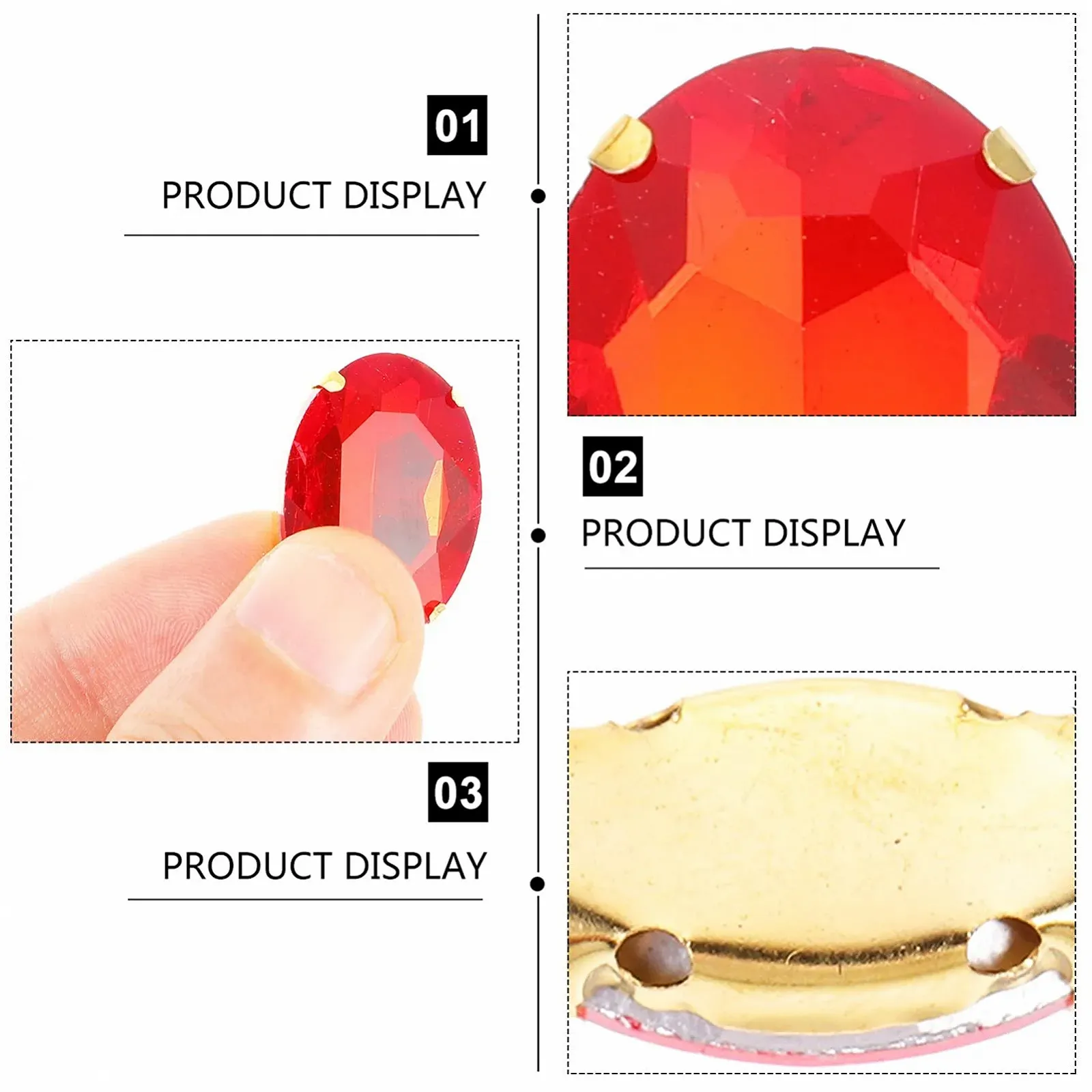 Пришивні скляні кристали STOBOK для аксесуарів для одягу, фото №8