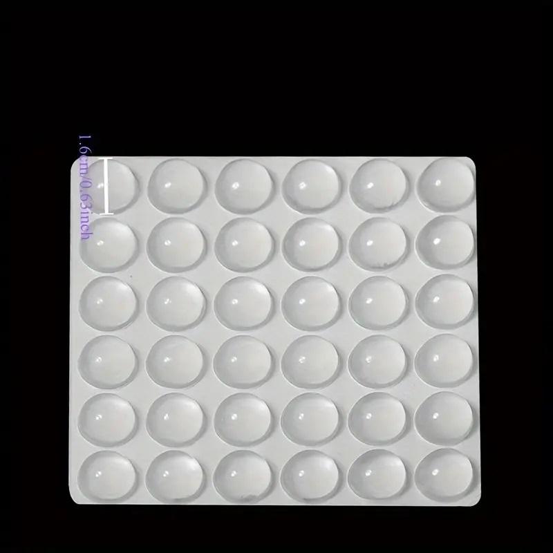 Отбойник для дверей демпфер Dory d=16мм h=8мм прозрачный силиконовый 36 штук, фото №3