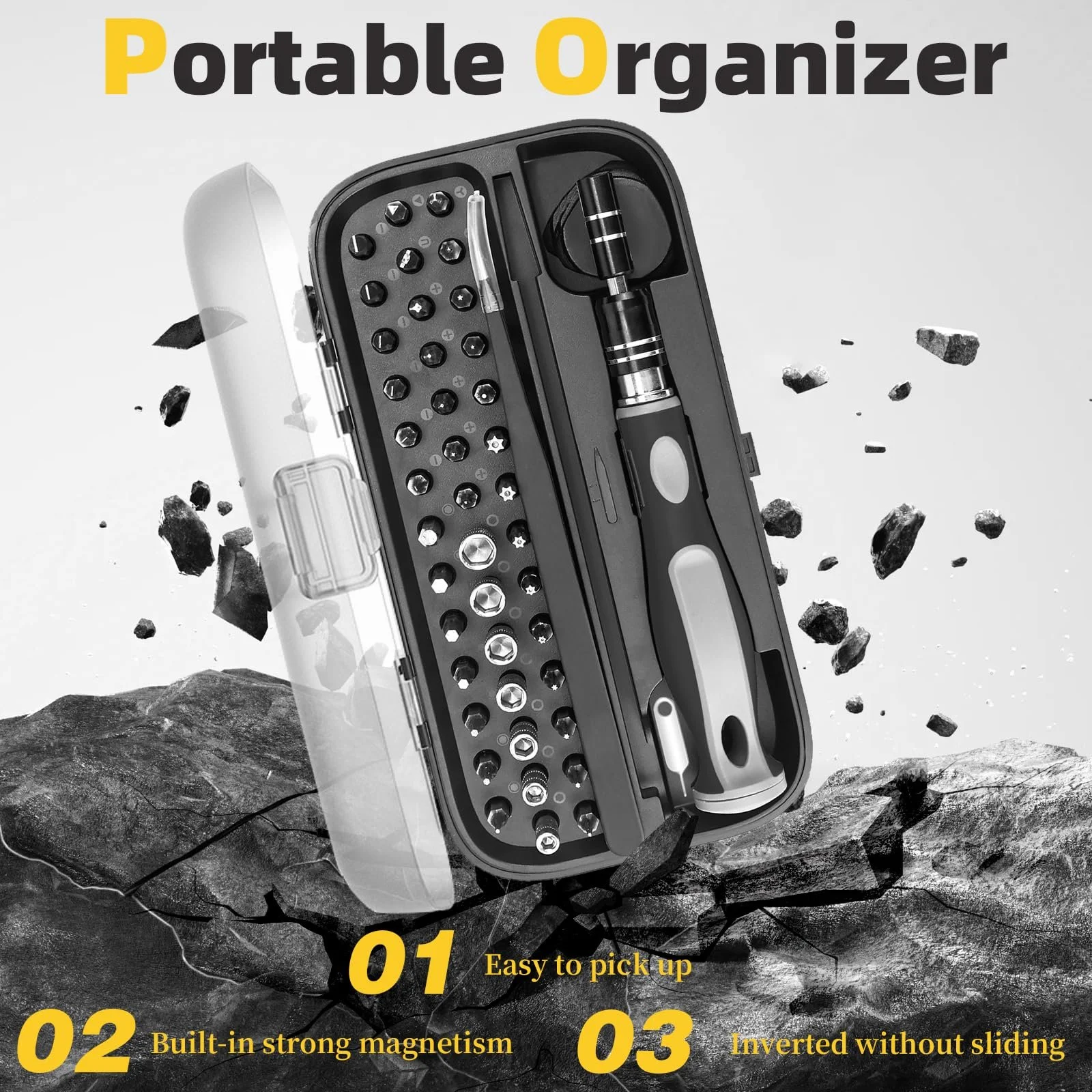 Набор отвёрток Raxfekro 50 штук для точной механики магнитный, фото №7