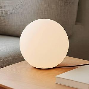 Настільна лампа Lindby Ball Glass 25 cm White - Фото 1