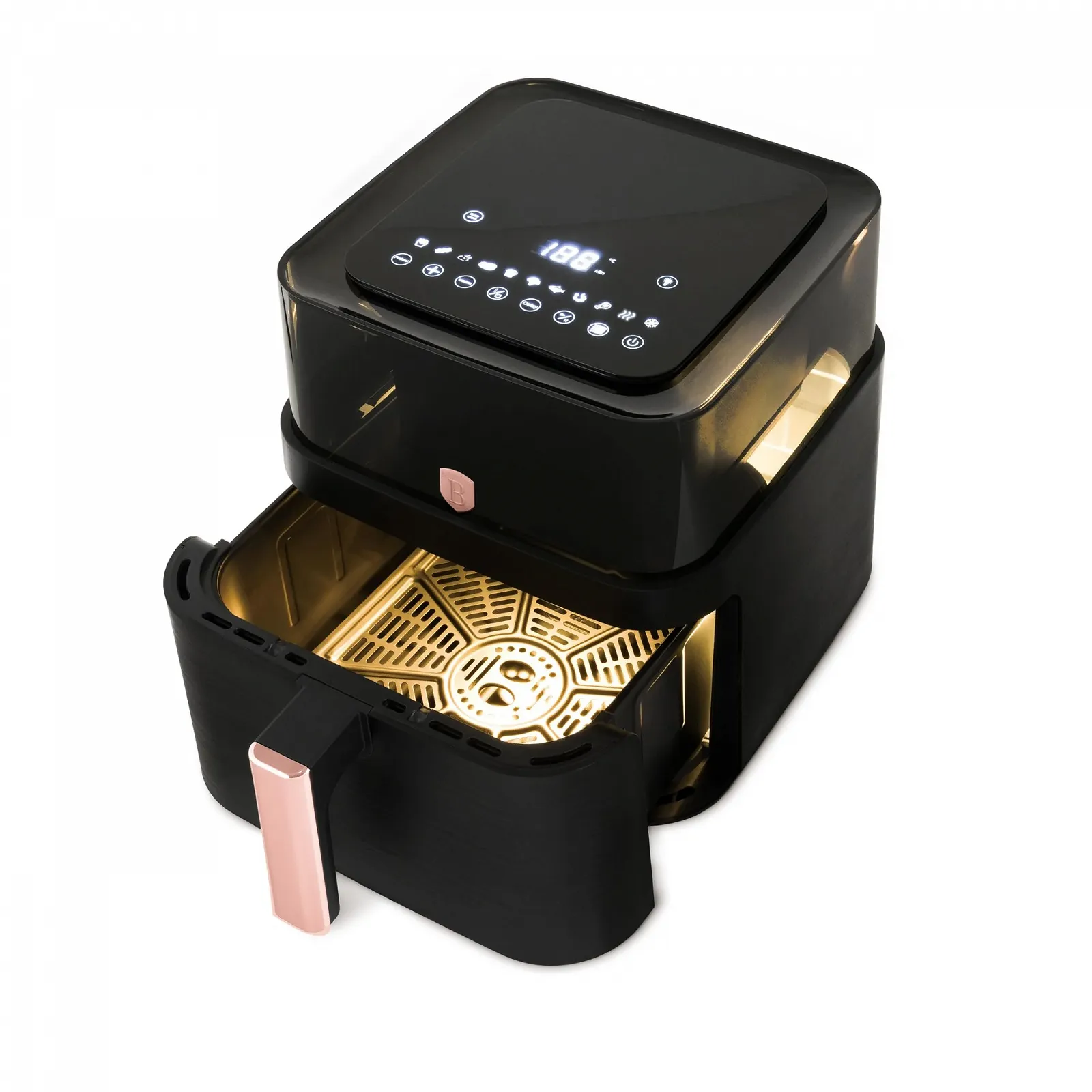 Мультипіч Berlinger Haus Black Rose Collection XXL 7.2 л з оглядовим вікном LED управління Чорний/Рожевий/Золотий, фото №3