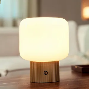 Настільна лампа Lucande LED акумуляторна портативна димована IP20 Пісочно-бежева synthetic.ua - Фото 1