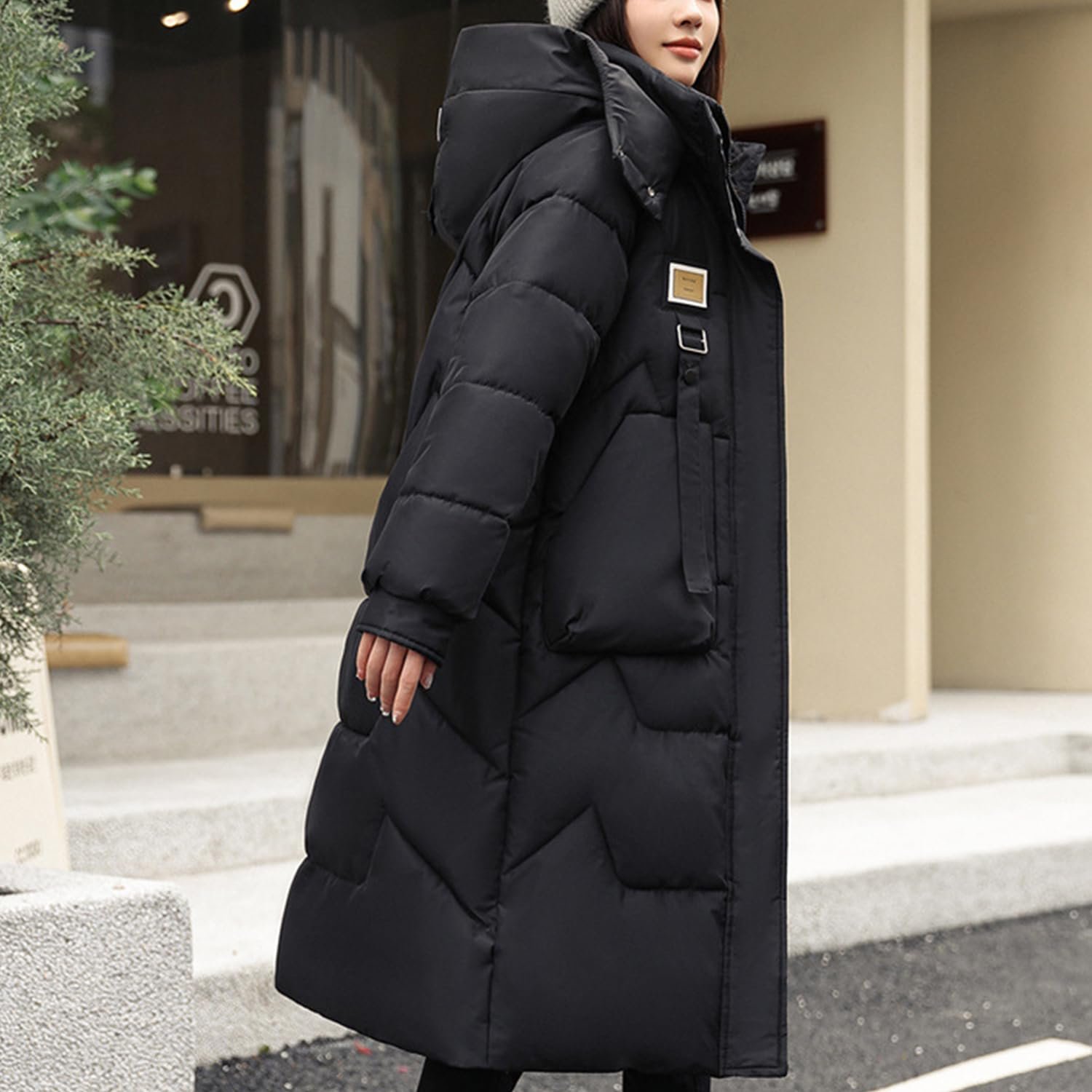 Женская зимняя длинная куртка Petalum стеганая теплая, фото №3