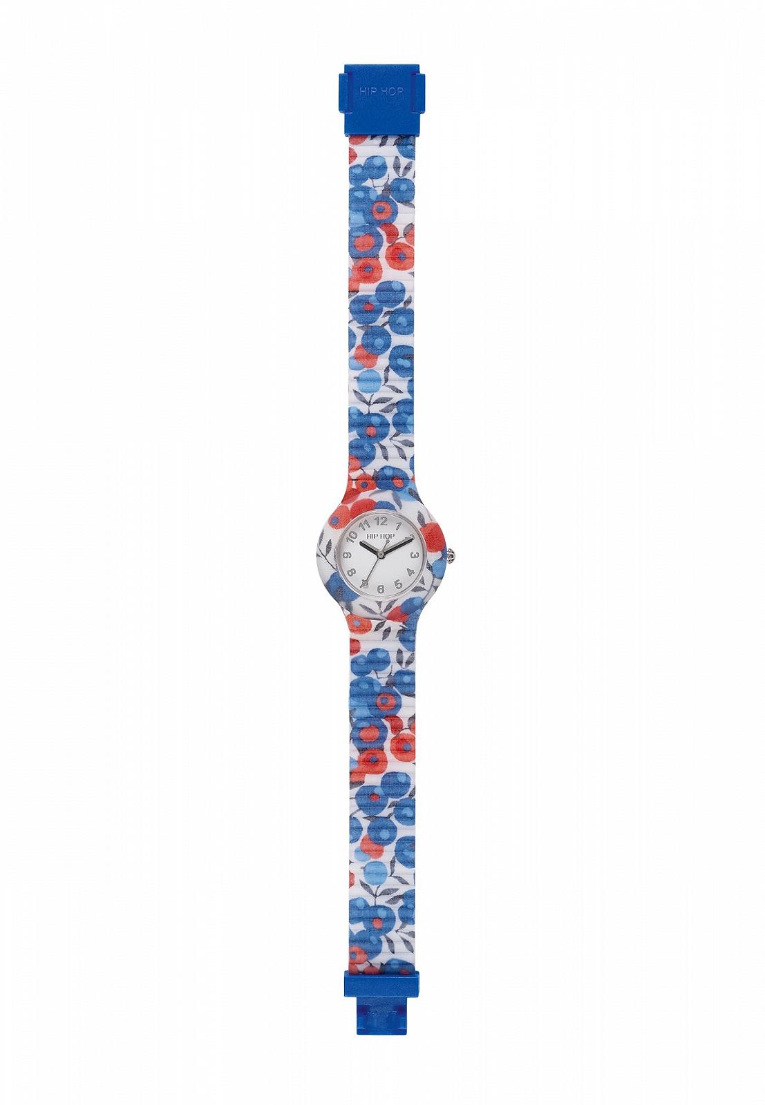 Жіночий годинник HIP HOP Колекція Berry & Blossom Силіконовий і тканинний ремінець Liberty London Квітковий візерунок Водонепроникний, фото №3