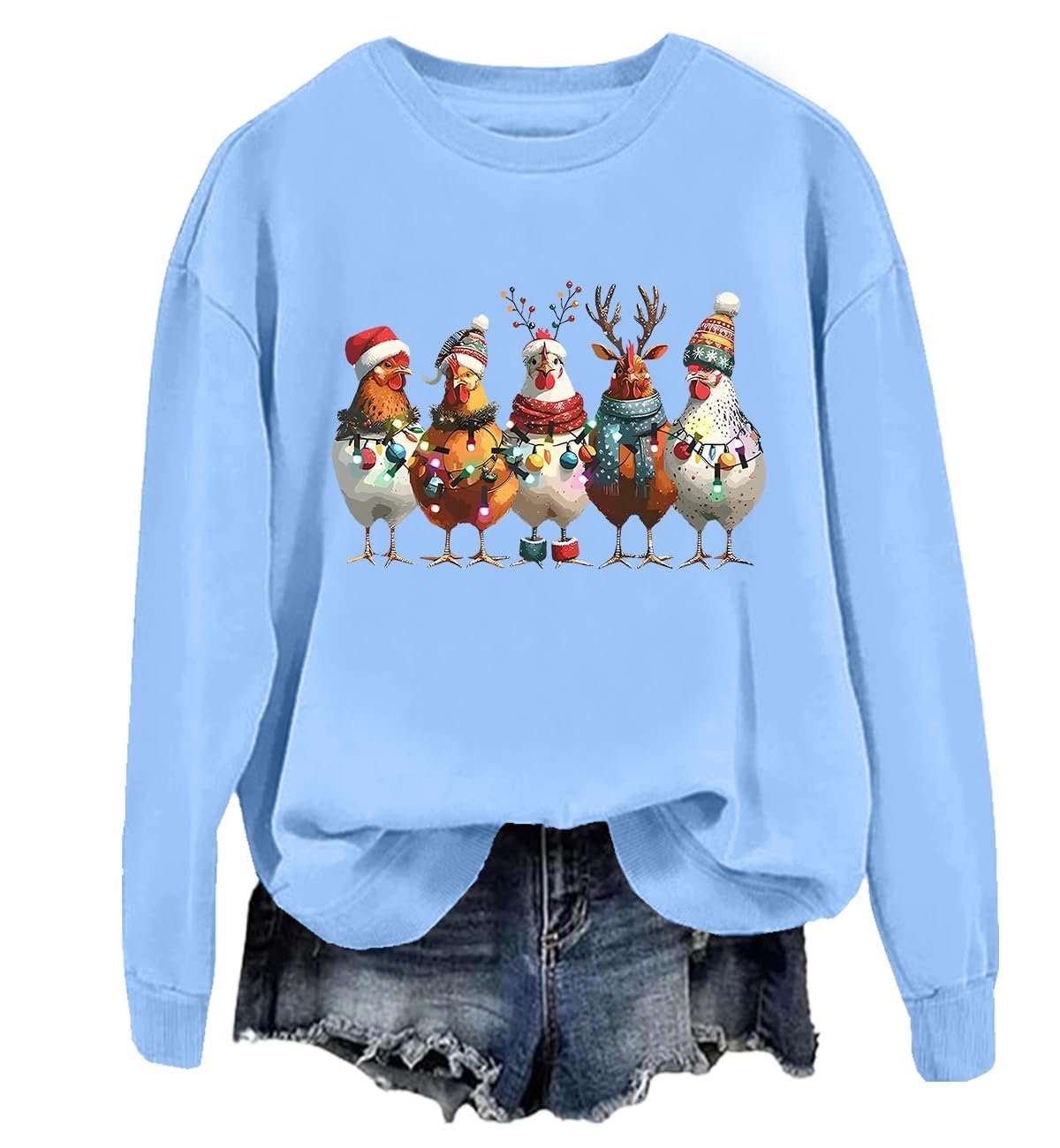 Рождественский свитшот Курица, фото №1