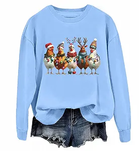 Рождественский свитшот Курица - Фото 1