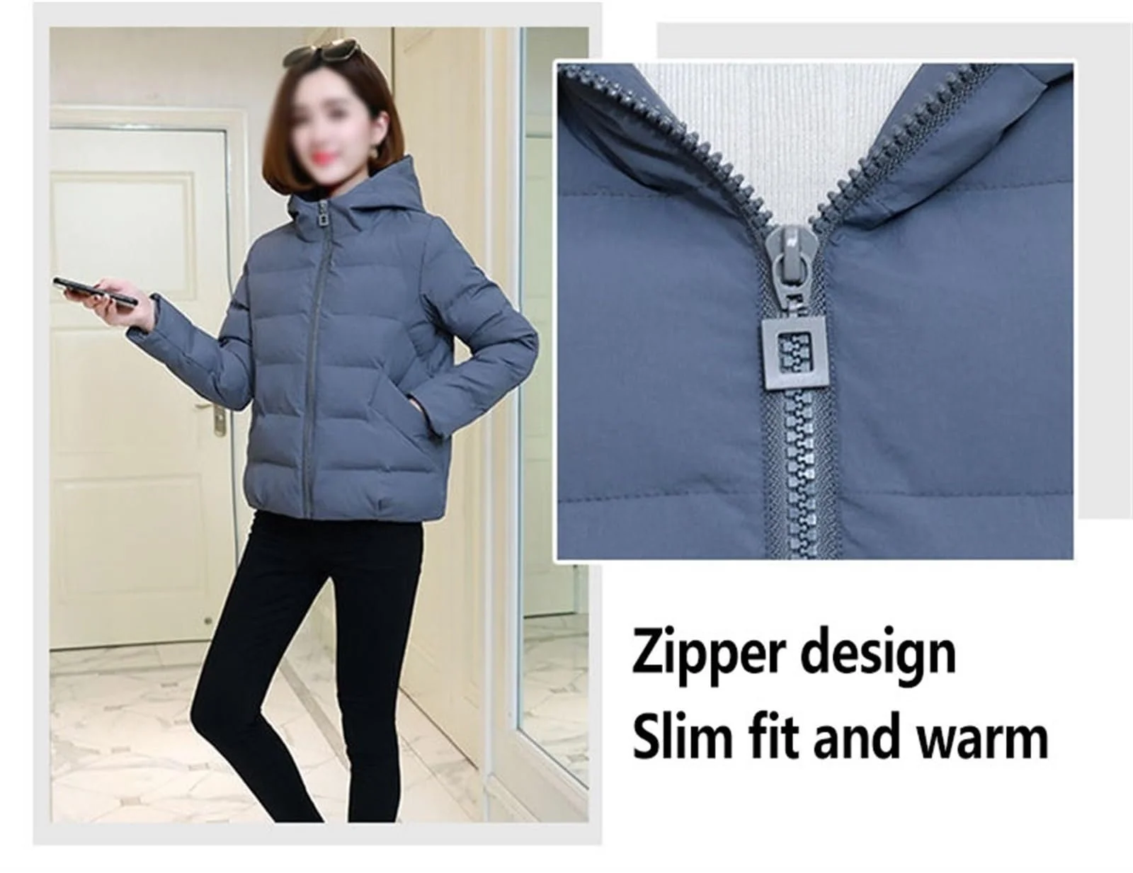 Женское Легкое Зимнее Пальто QLXYYFC Теплая, фото №6